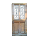 Oak entrance door at double chassis opening