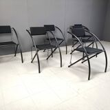 Set of 6 Post modern dining chairs, 1980s