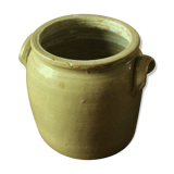 Grey glazed stoneware pot two handles 5 L