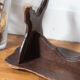 Walking stool feet in solid oak