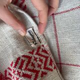 Vintage Finnish Finlayson red checkered tablecloth
