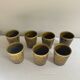 7 tasses Chavaillon de Sarreguemines olive