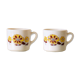 Two cups Sovirel France, pyrex décor of flowers vintage 70's