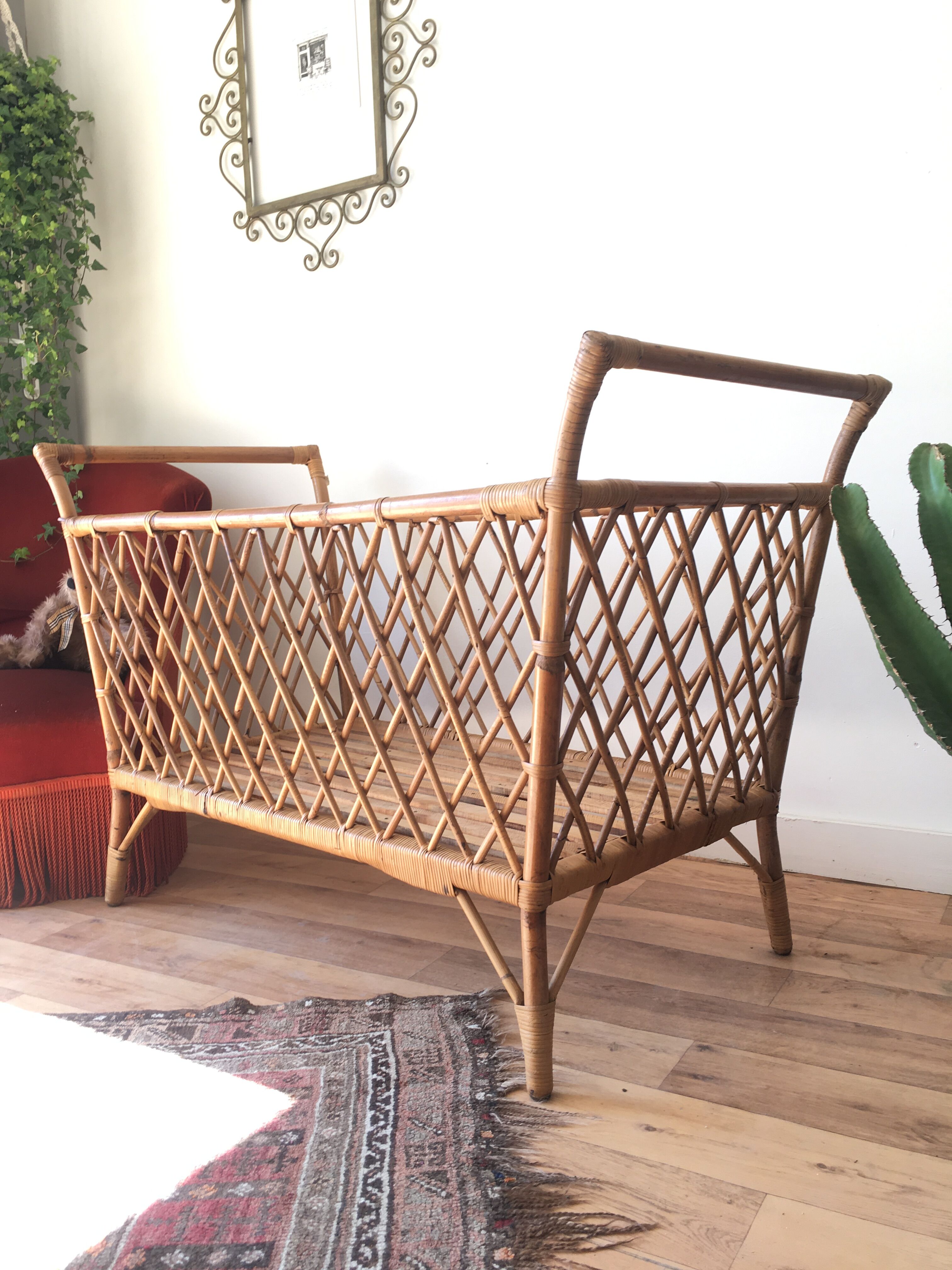Rattan child bed