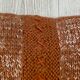 Pair of retro terracotta wool knit cushions