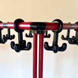 Red and black coat rack design 1980s