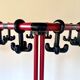 Red and black coat rack design 1980s