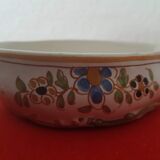 Box Bonbonnière in faience decoration Old Moustier signature Handmade