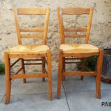 6 straw chairs