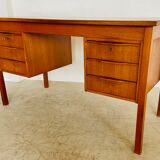Vintage retro Danish mid-century teak desk by Bent Silberg Møbler 1960s