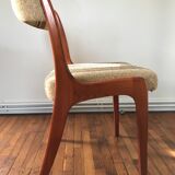 Wooden chair and woolly fabric