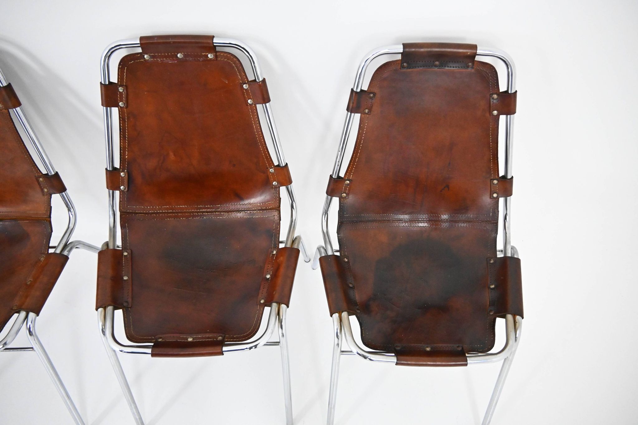 Set of 6 "Les Arcs" Chairs by Charlotte Perriand, 1960s