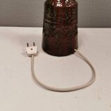 Ceramic table lamp in beautiful glaze, Danish and estimated from the 1970s.