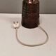 Ceramic table lamp in beautiful glaze, Danish and estimated from the 1970s.