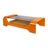 Orange and Smoke Space Age Couch Table