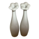 Duo de vases soliflores en forme de quille