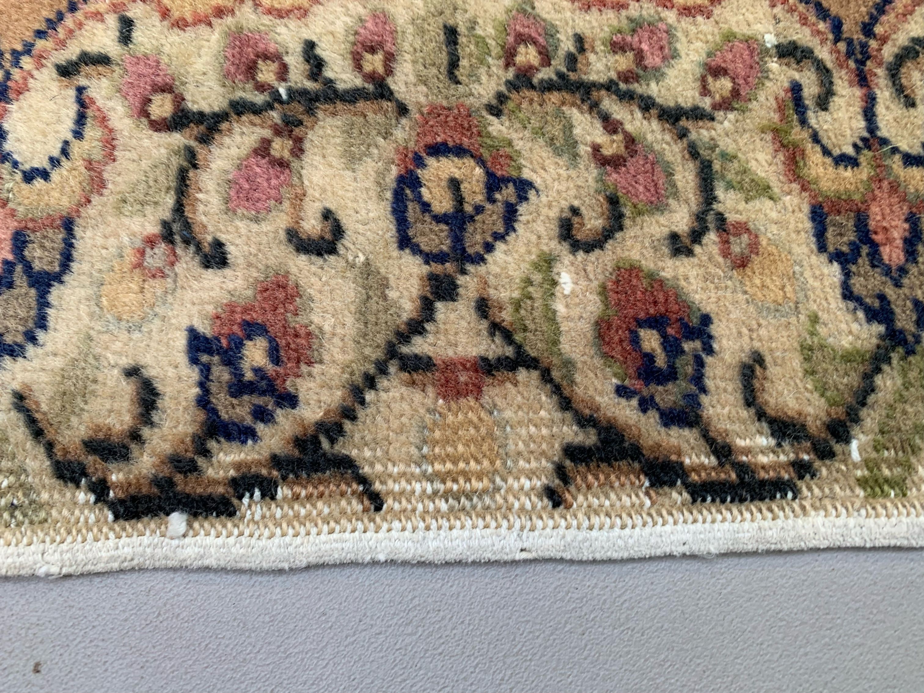 Vintage Turkish Rug 290x195 cm, Tribal Wool Carpet Large