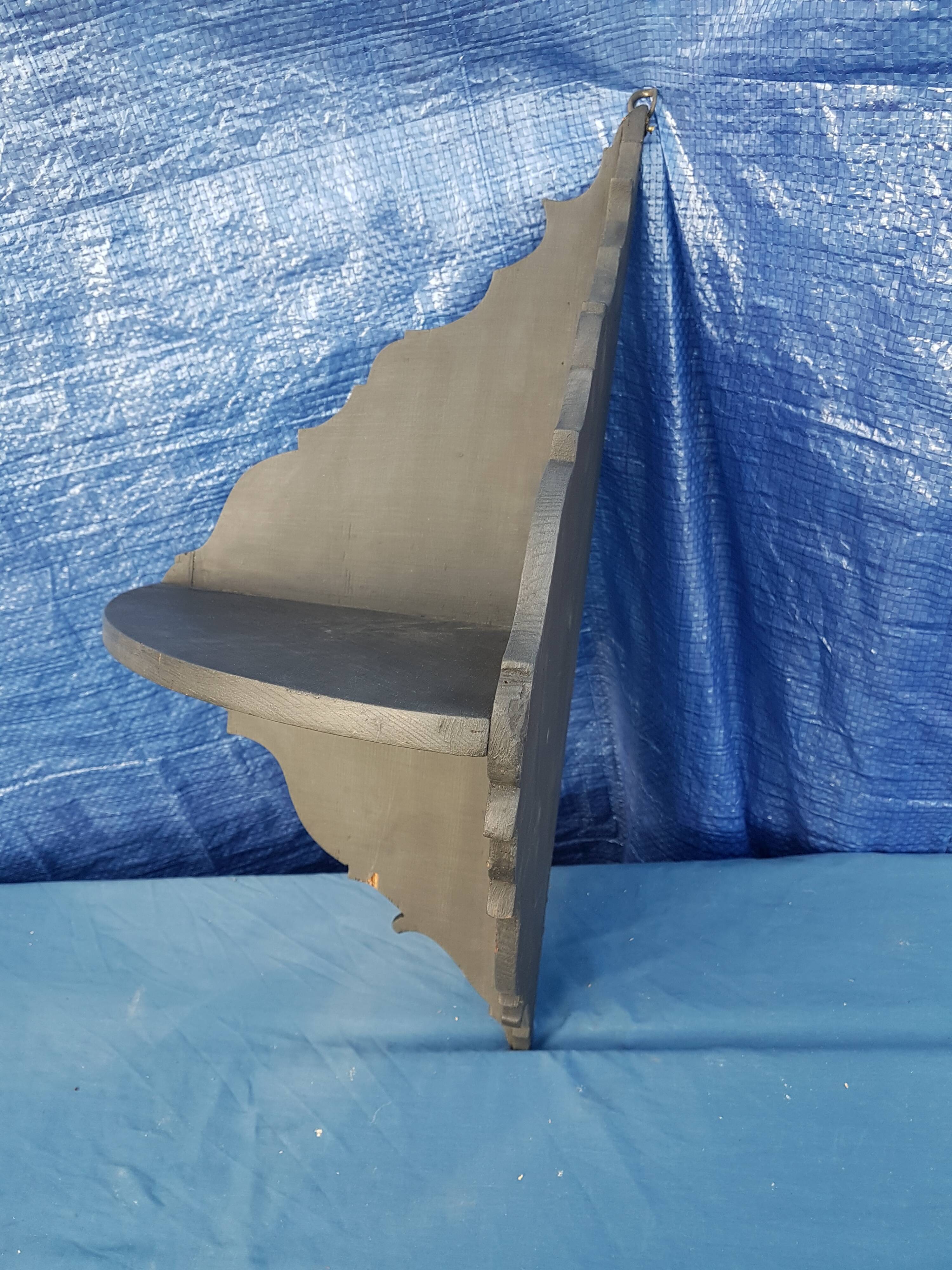 Corner shelf in weathered wood