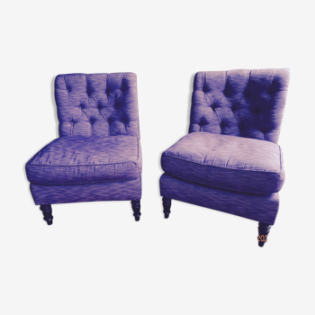 Pair of upholstered armchairs