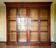 Important library Louis-Philippe 270 cm flamed mahogany 19th century dismantled