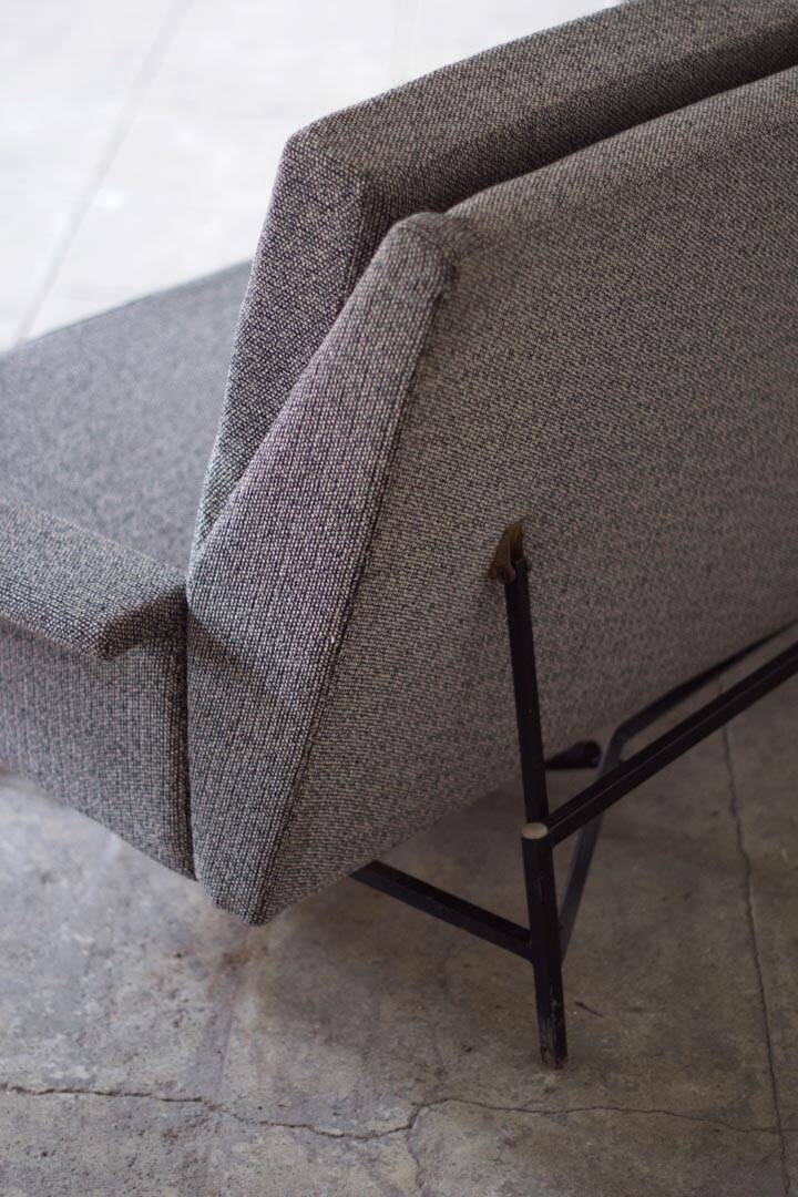 Convertible fabric sofa by Jean René Caillette edition Steiner 1961