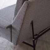 Convertible fabric sofa by Jean René Caillette edition Steiner 1961