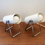 Pair of adjustable spotlights 70s