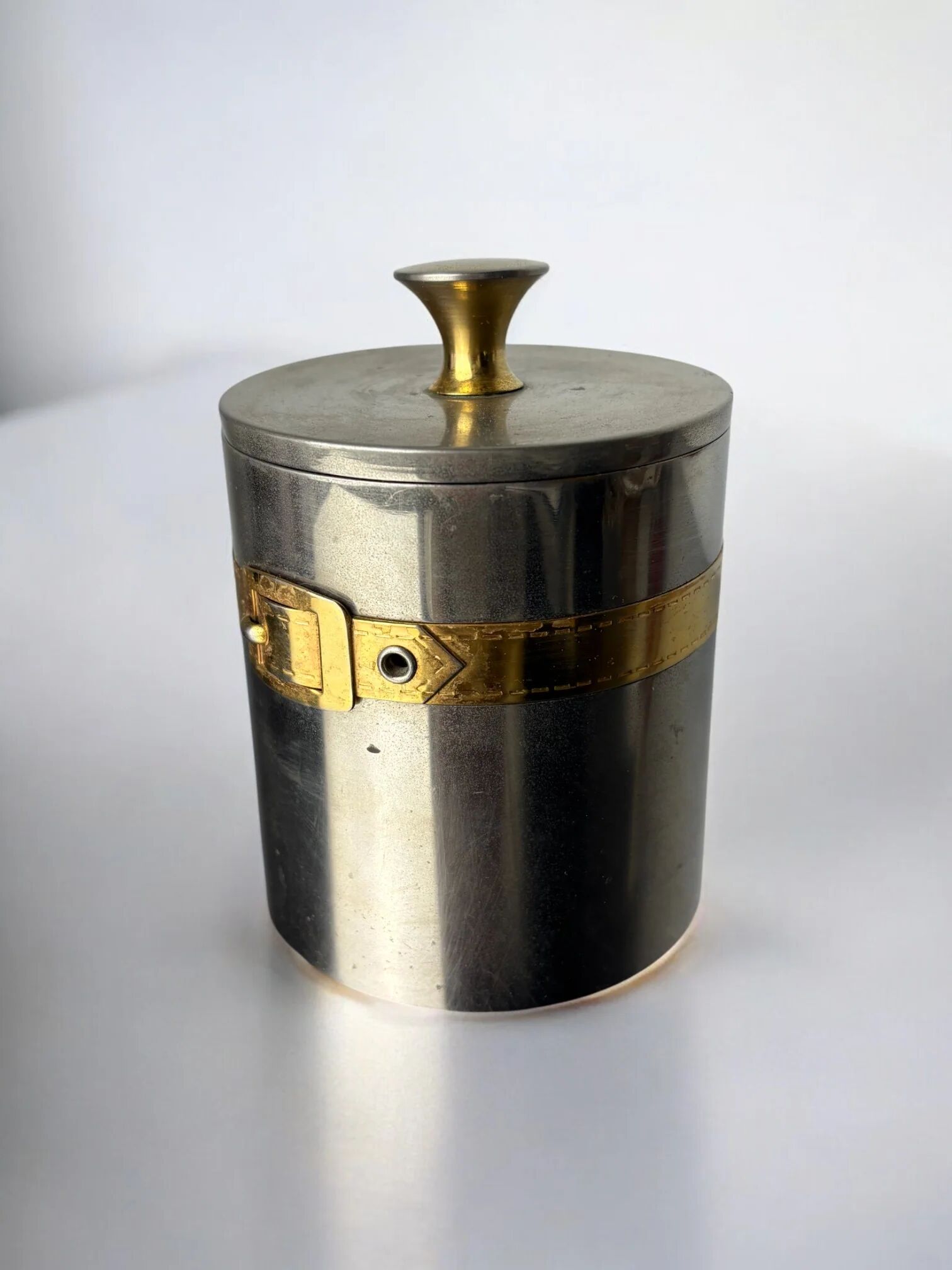 Maria Pergay's style belt buckle box, France, 1970s