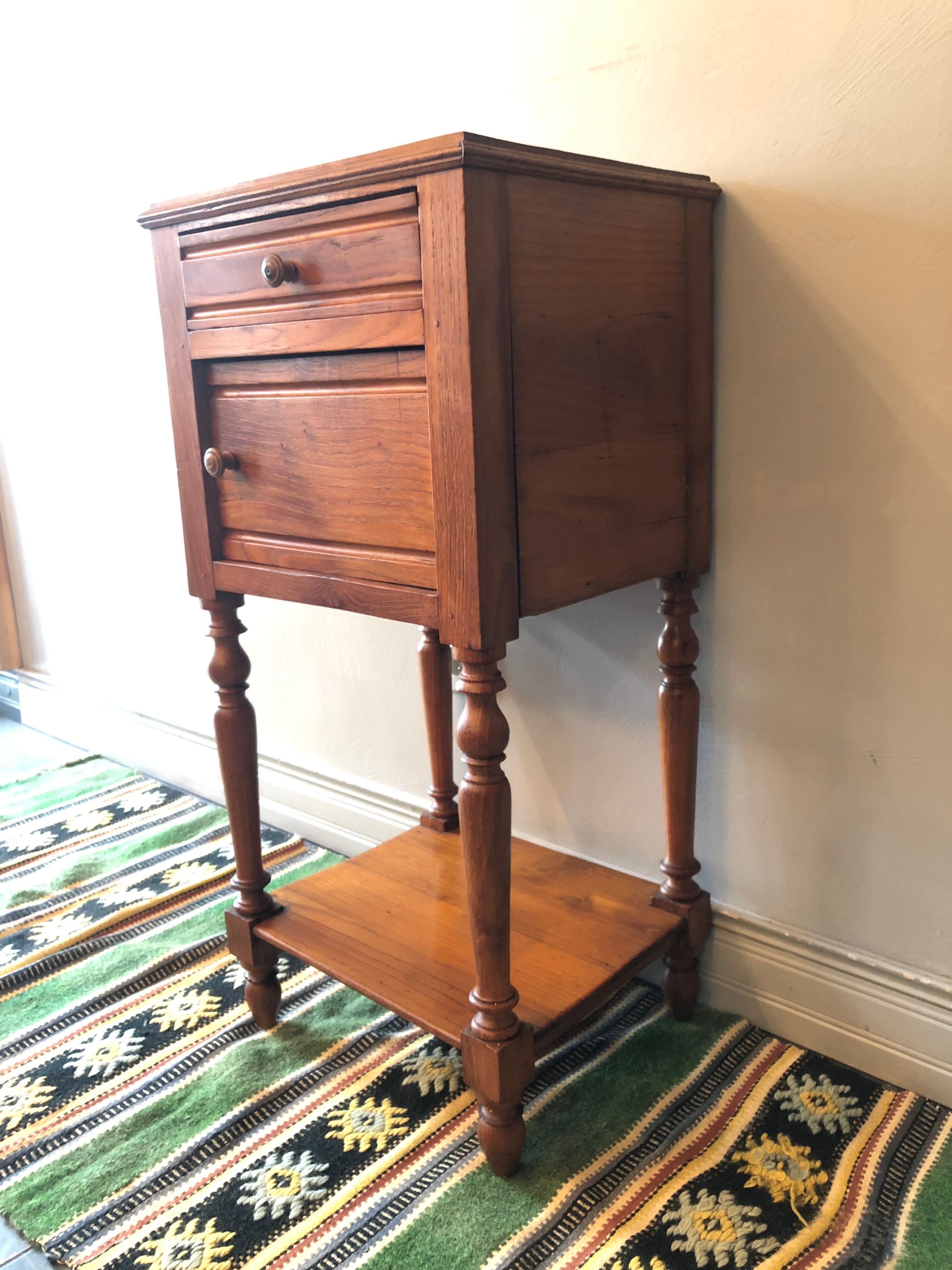 Old oak bedside table