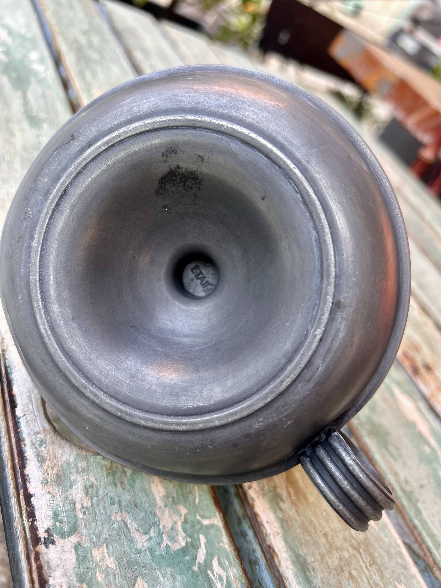 Pewter candlestick