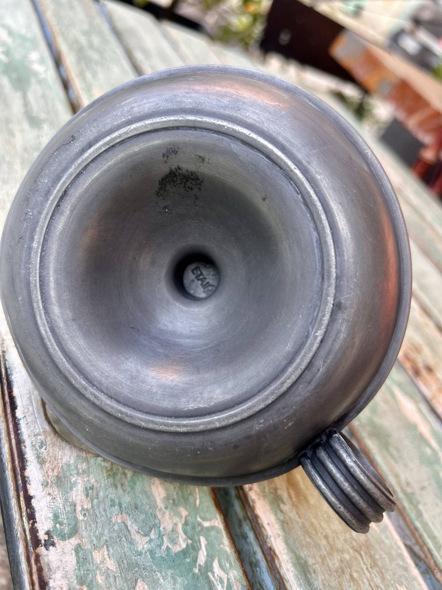 Pewter candlestick