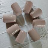 8 signed enamelled ceramic mugs