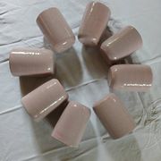 8 signed enamelled ceramic mugs