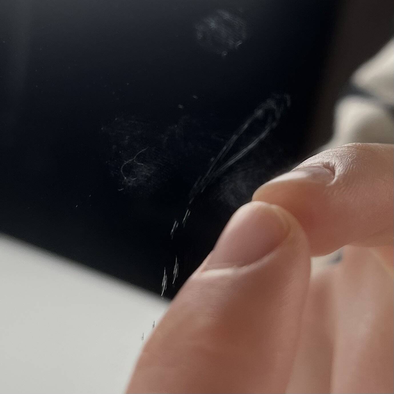 Square plastic mirror with rounded edges, cream, 1970s/80s.