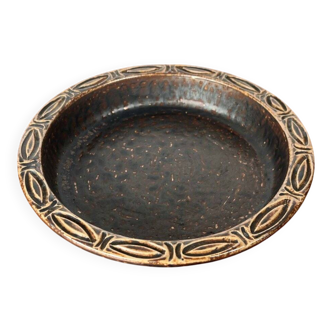 Danish pottery bowl in mid-century Lovemose style, 1960s.