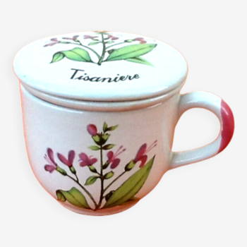 Mug tisanière céramique à décor de floral mug