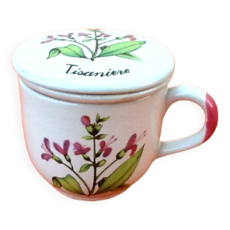 Mug tisanière céramique à décor de floral mug