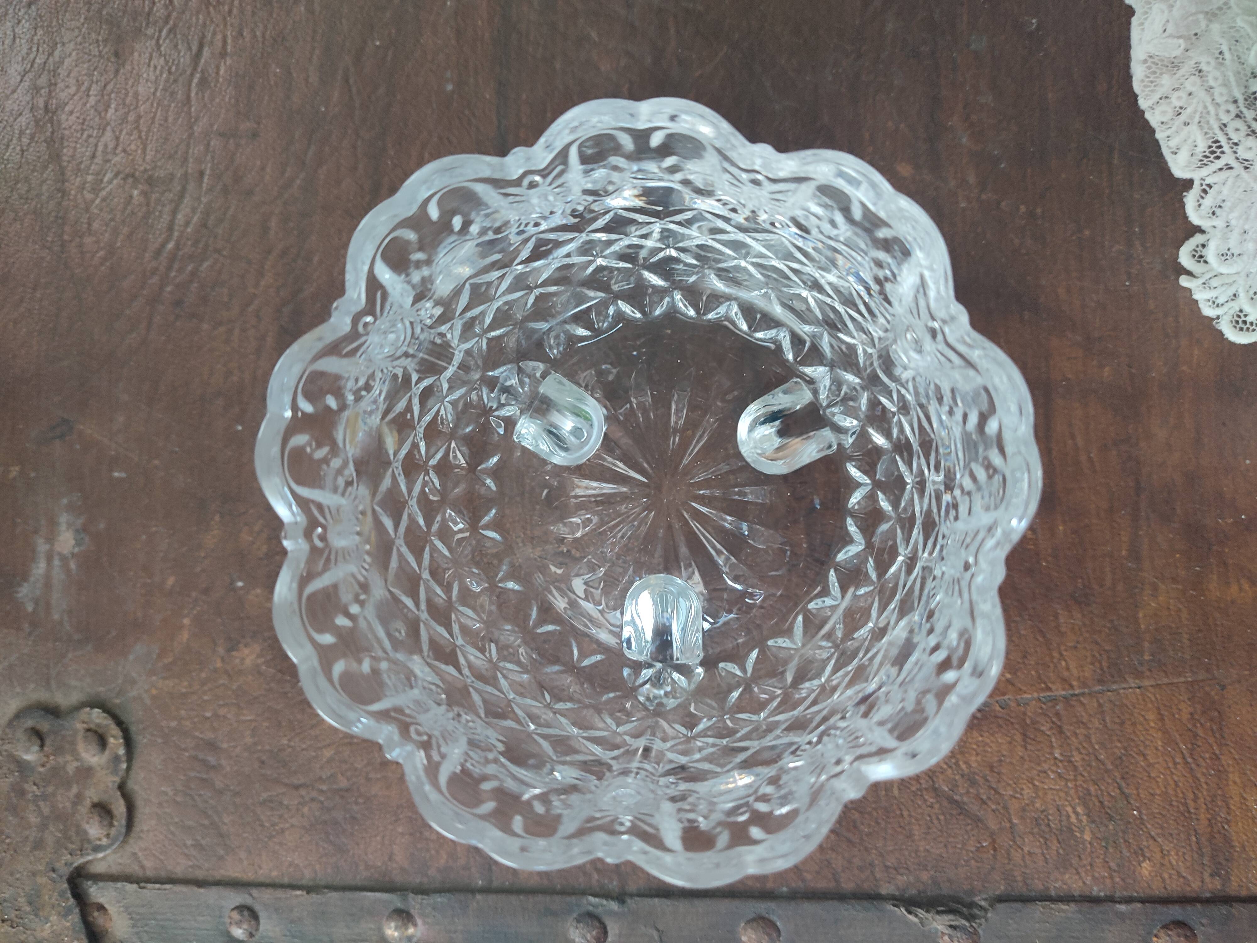 Butterfly crystal glass candy box