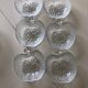 Saladier et 6 ramequins pomme en verre cisele Vintage
