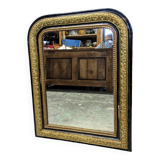 Louis-Philippe black and gold mirror 58x46cm