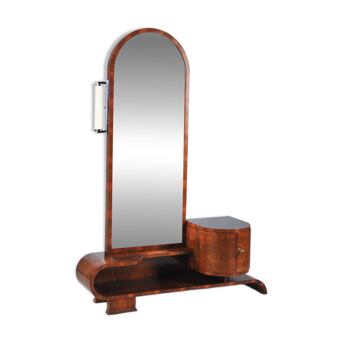 Czech Art Deco Dressing Mirror in Walnut, 1930s