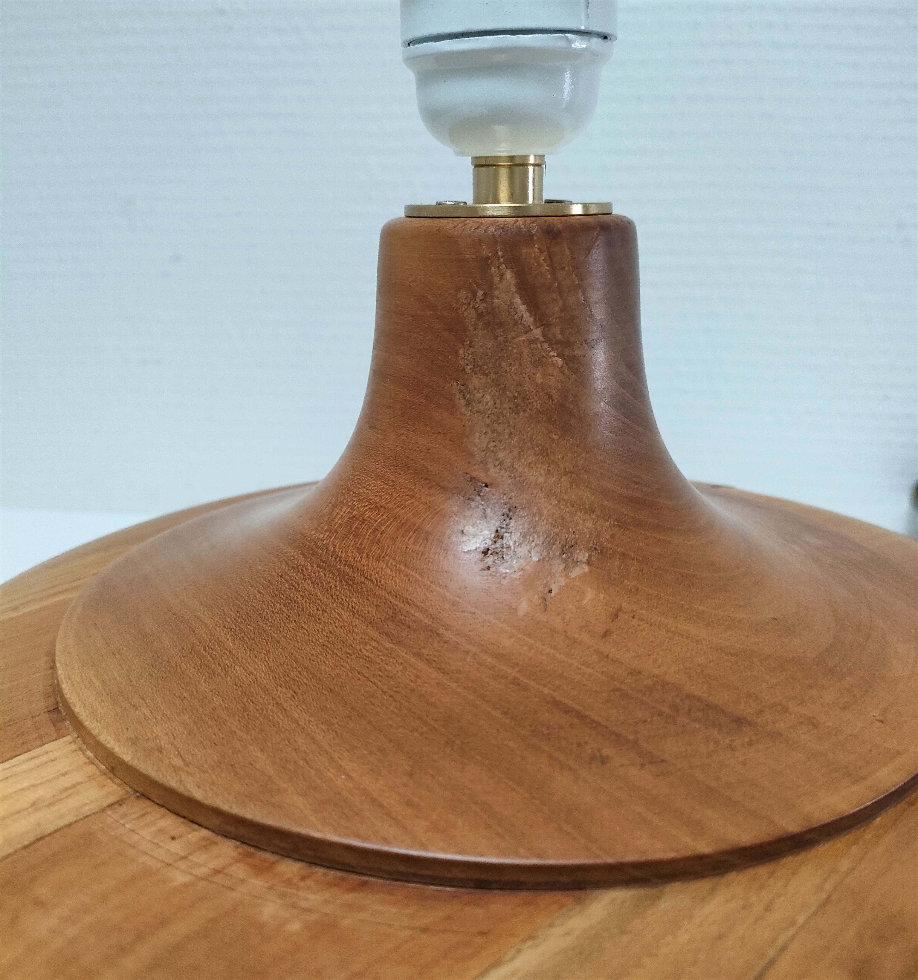 Solid wood lamp foot circular design 90s