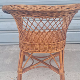Children's chair in rattan and wicker