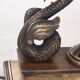 Paire de lampes « cygnes » en laiton