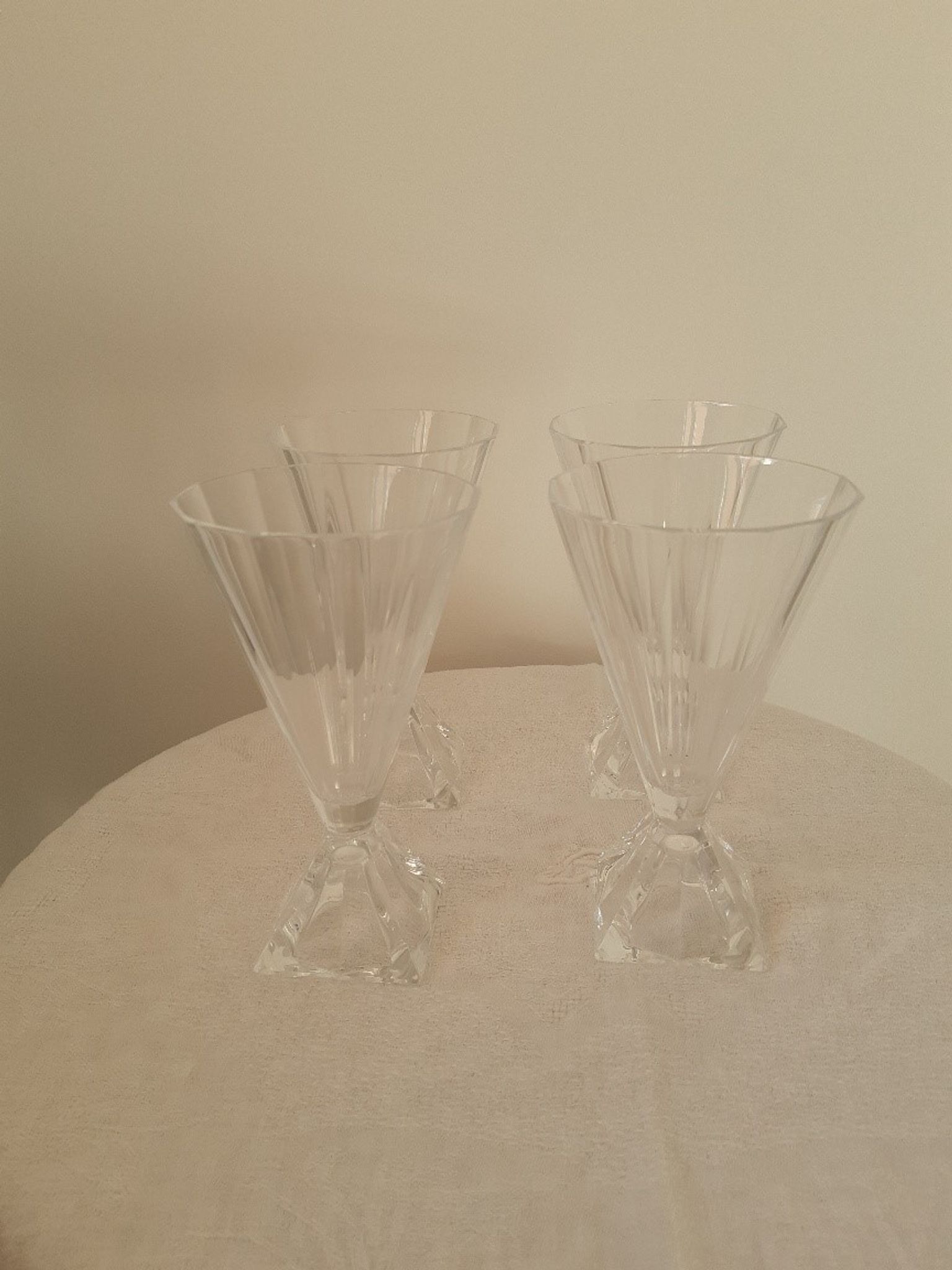 Série de verres à pied en cristal