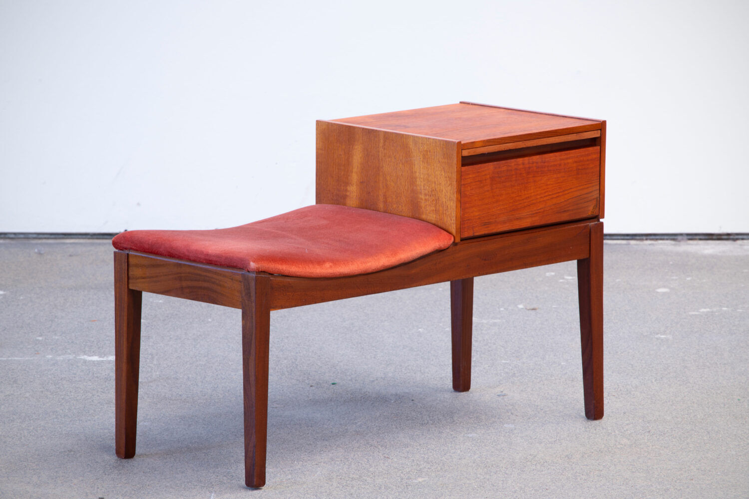 Scandinavian entrance bench, vintage 1960