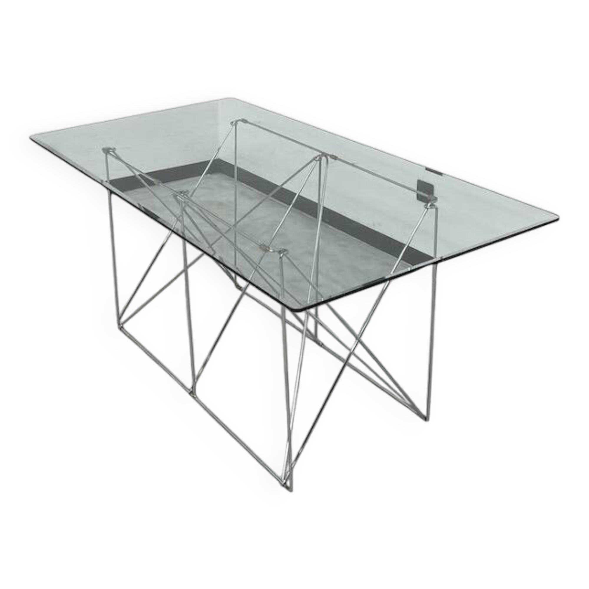 Dining table with folding base by Max Sauze Studio, France, 1970s