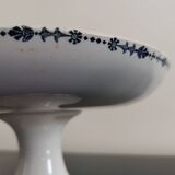 Old compote bowl Terre de Fer Opaque Porcelain from Gien "Etruscan" model
