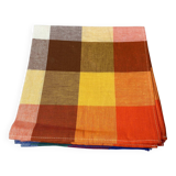 Vintage plaid cotton napkins