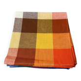 Serviettes pue coton modèle vintage à carreaux
